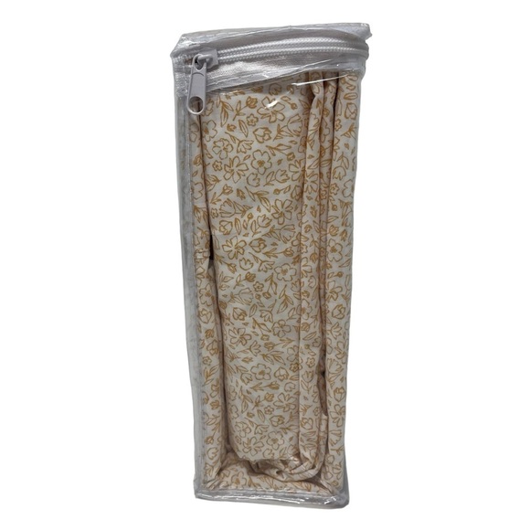 Kohls The Big One Twin Size Sheet set yellow gold floral cotton blend NWT - Picture 2 of 8